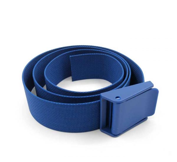 2 inch nylon weight belt plastic buckle blue