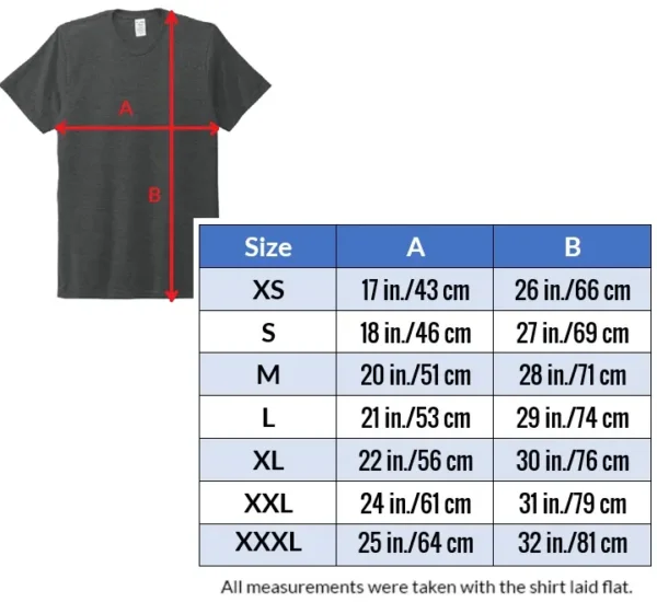 gue tee shirt size